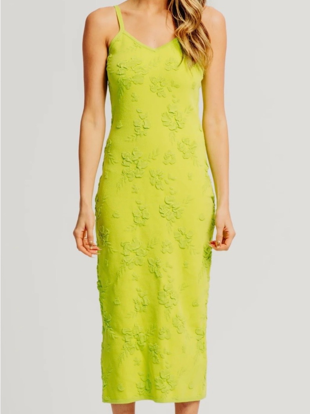 Torn by Ronny Kobo  Sara Dress Color Lime